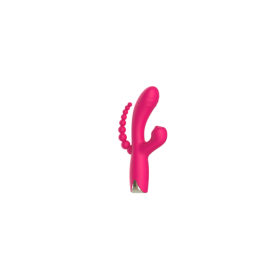 Vibromasseur triple stimulation USB rose Snappy Bunny 